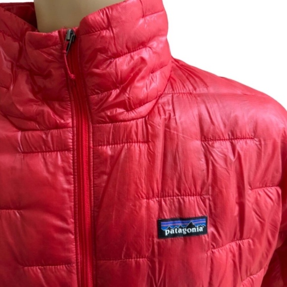 Patagonia Micro Puff Jacket Men XL Fire Red Regular Fit YKK - Picture 9 of 11